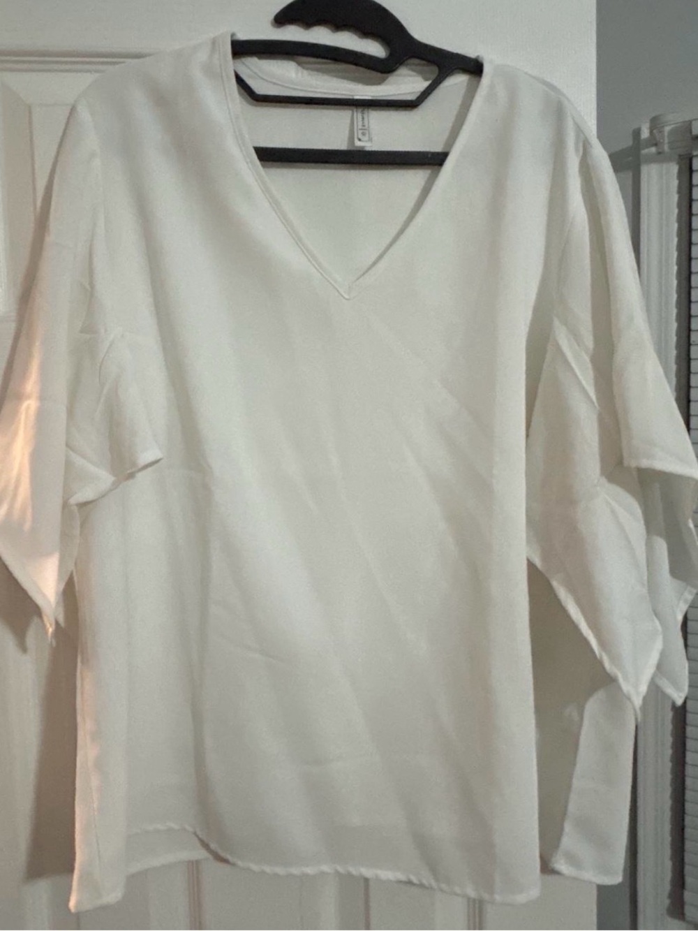 Classic V-Neck Women’s Shirt in White